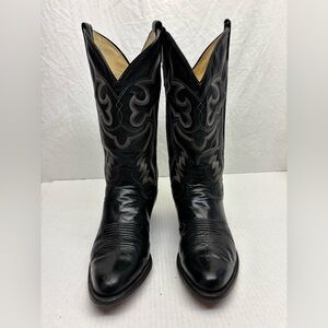Sanders Classic Black Women’s Western Cowgirl Boots, SZ 8 D